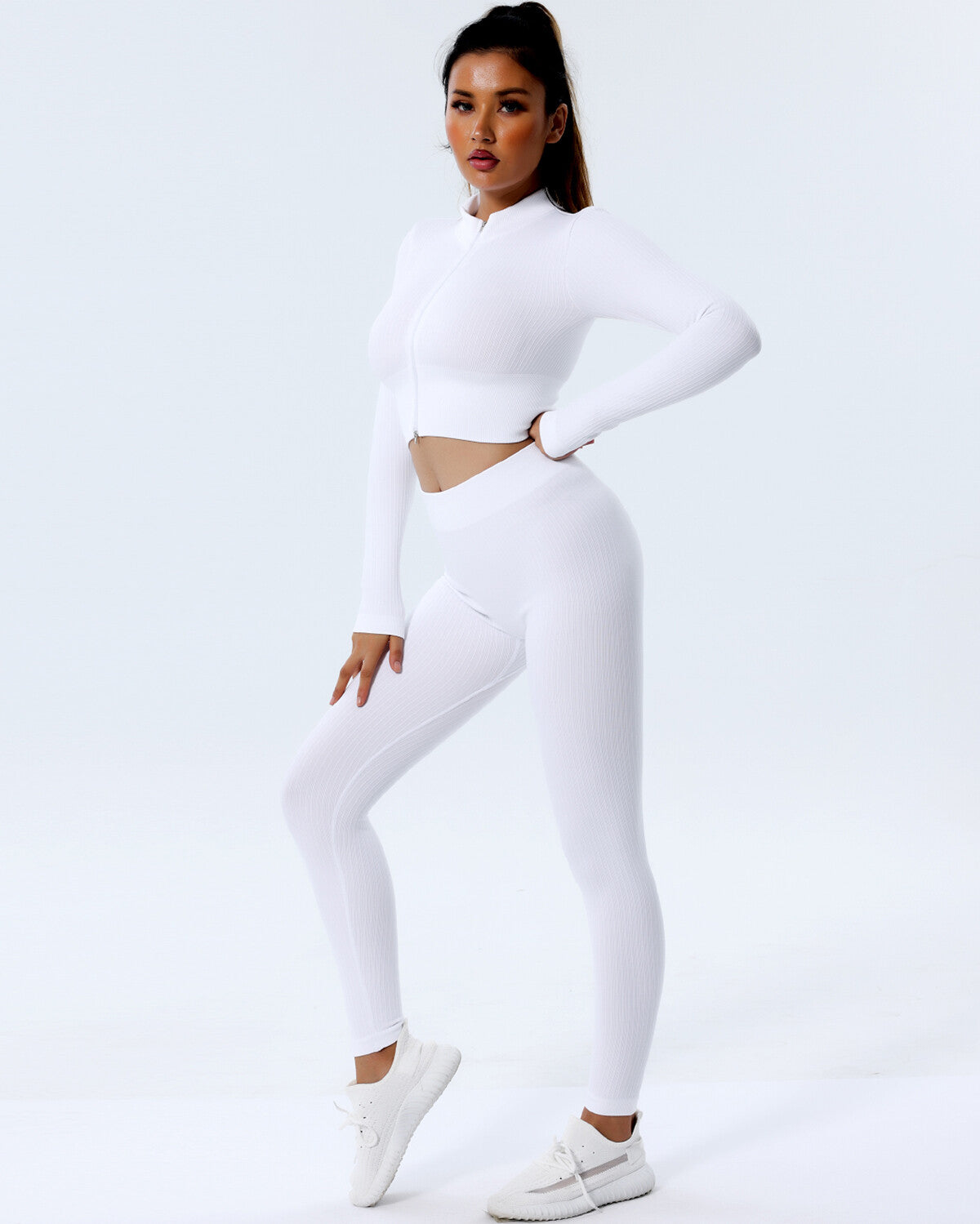 Kylee Seamless Scrunch Leggings - White