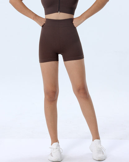 Kylee Seamless Scrunch Shorts - Brown