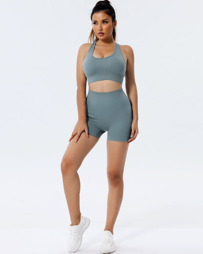 Kylee Seamless Scrunch Shorts - Grey