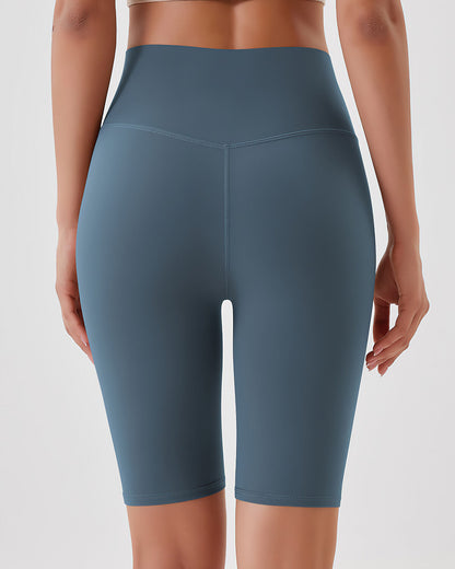 Lara Seamless Biker Shorts - Blue Bayoux