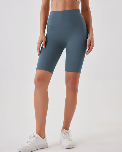 Lara Seamless Biker Shorts - Blue Bayoux