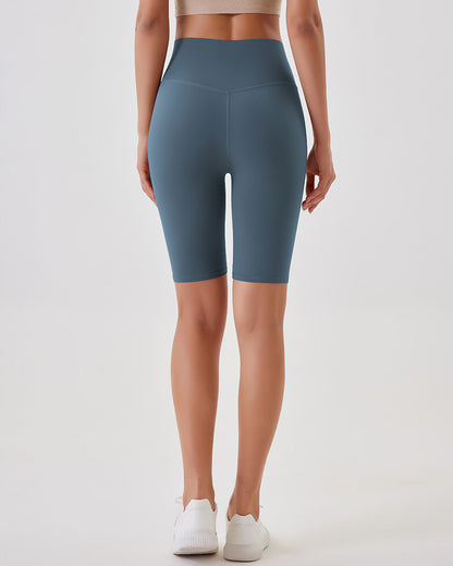 Lara Seamless Biker Shorts - Blue Bayoux