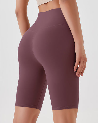 Lara Seamless Biker Shorts - Eggplant