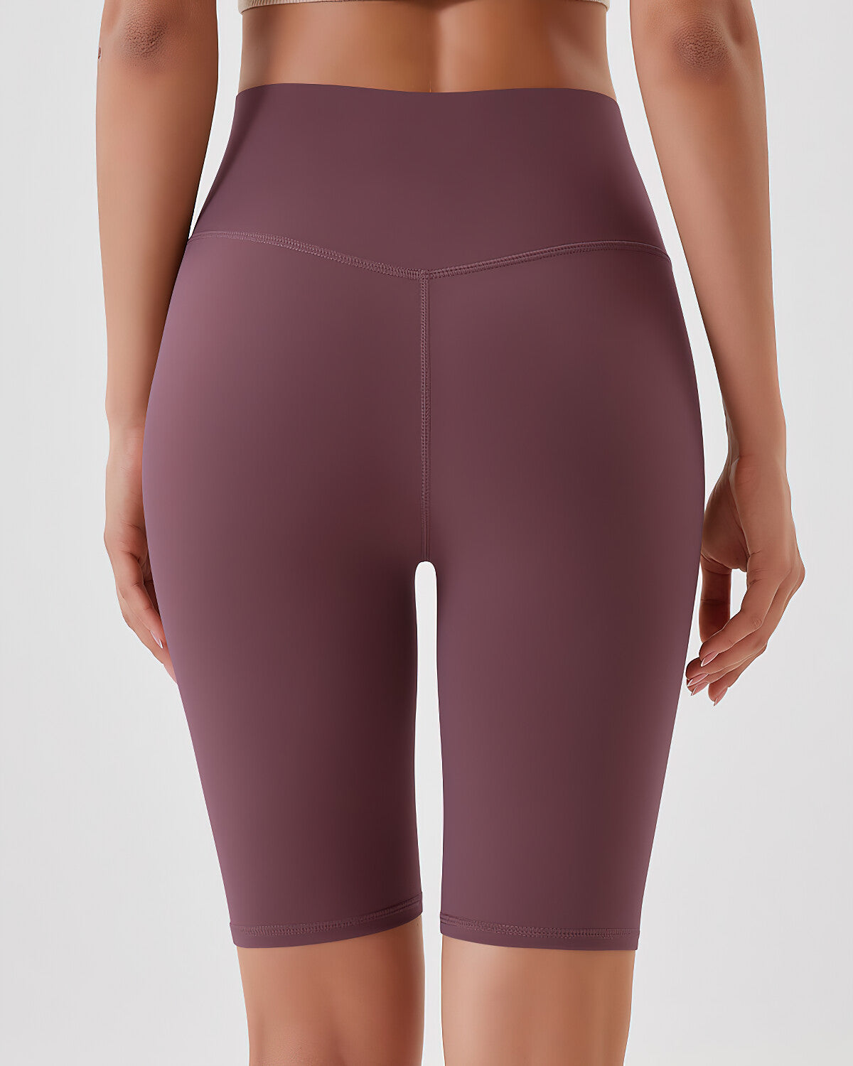 Lara Seamless Biker Shorts - Eggplant