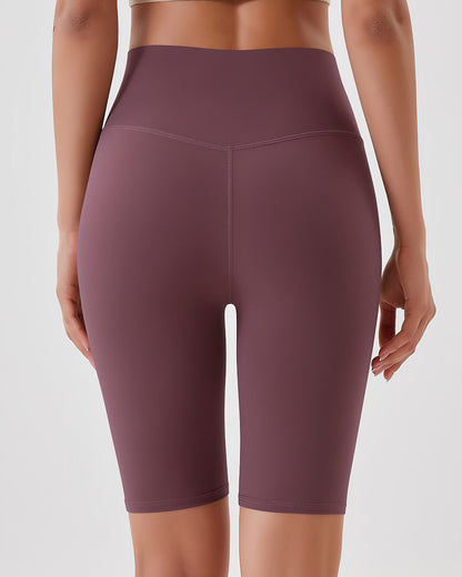 Lara Seamless Biker Shorts - Eggplant