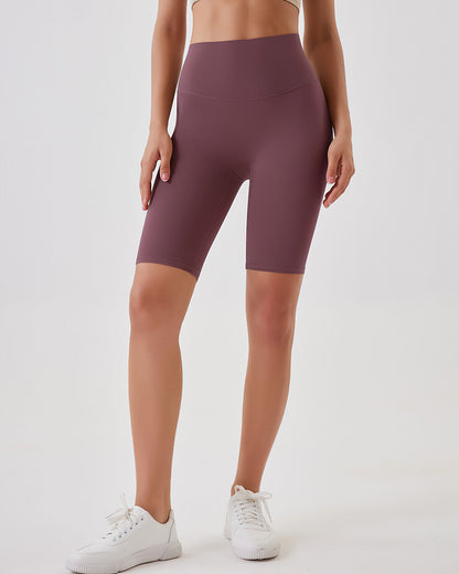 Lara Seamless Biker Shorts - Eggplant