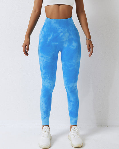 Leslie Seamless Scrunch Leggings - Blue