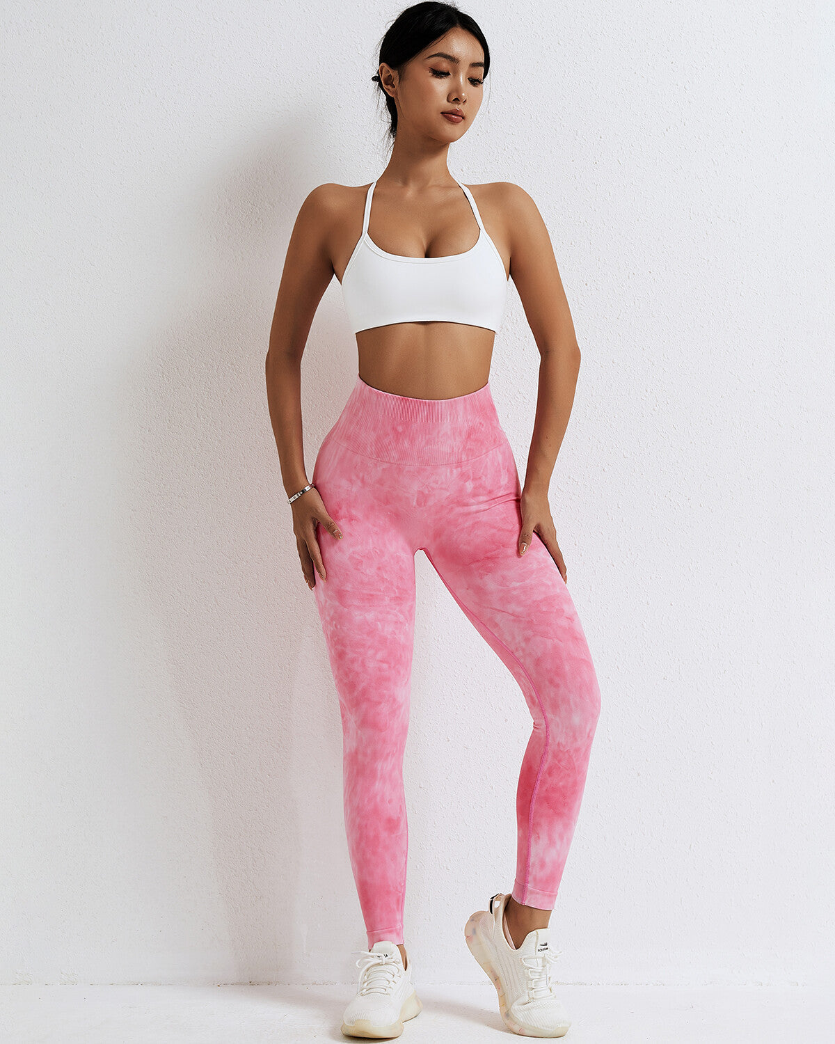 Leslie Seamless Scrunch Leggings - Pink