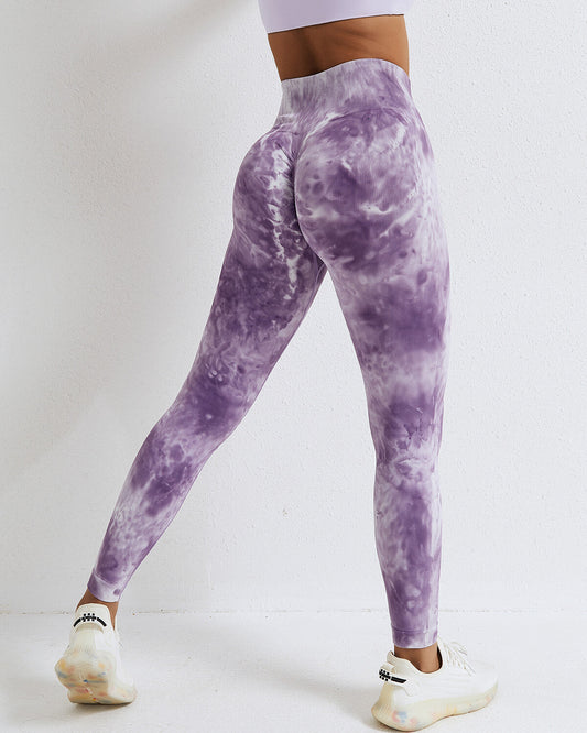 Leslie Seamless Scrunch Leggings - Purple