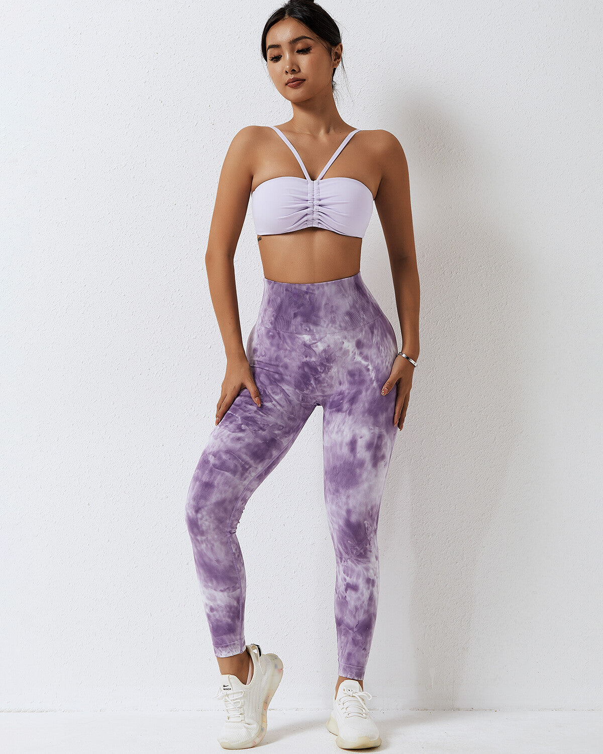 Leslie Seamless Scrunch Leggings - Purple