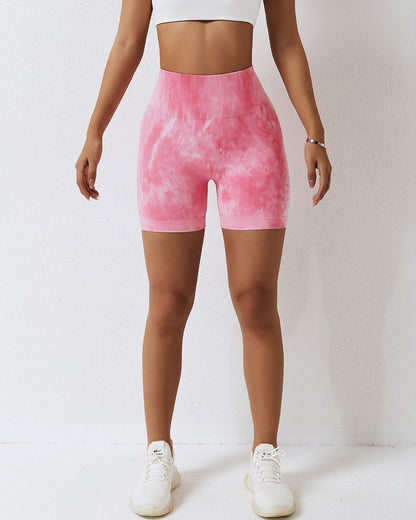 Leslie Seamless Scrunch Shorts - Pink