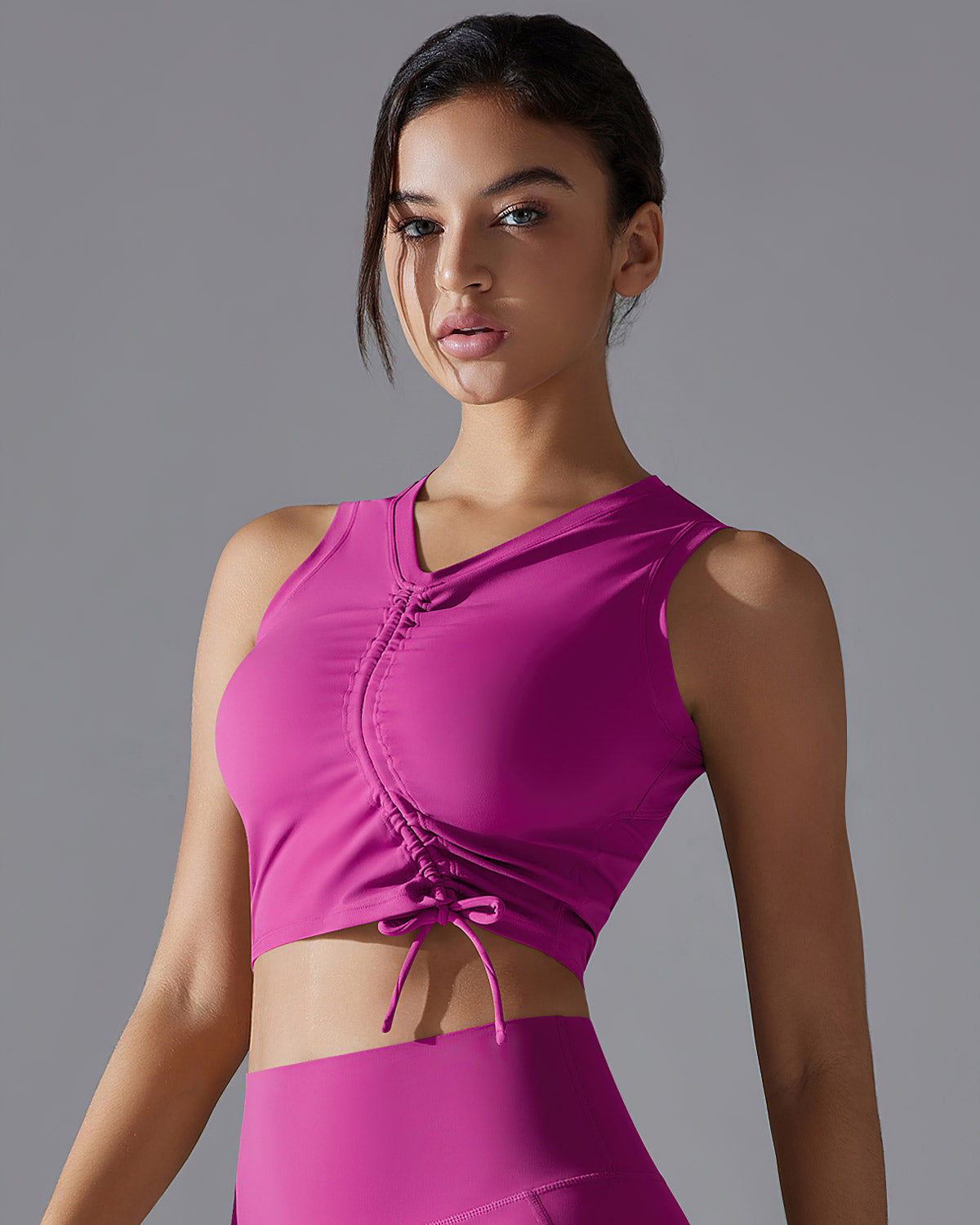 Mabel Crop Top - Fuchsia