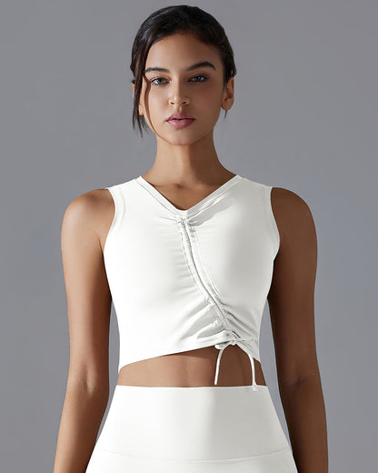 Mabel Crop Top - White