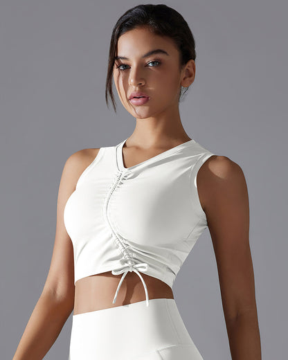 Mabel Crop Top - White