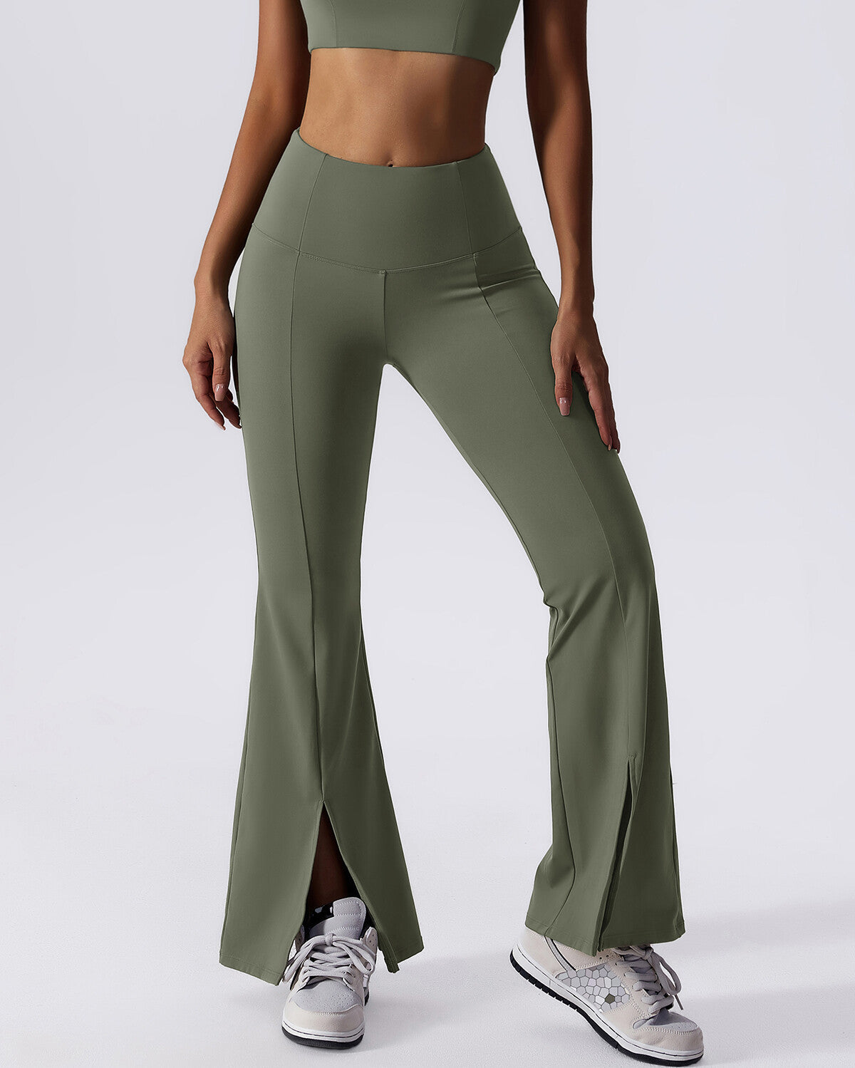 Nellie Flare Leggings - Green