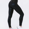 Nicola Metallic Leopard Leggings - Black