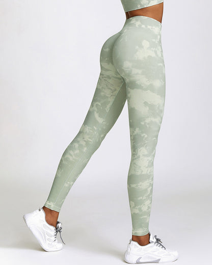 Nova Seamless Scrunch Leggings - Green