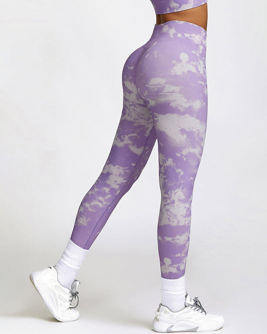 Nova Seamless Scrunch Leggings - Purple