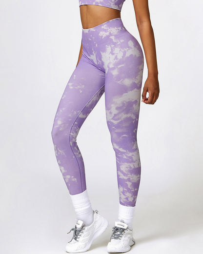 Nova Seamless Scrunch Leggings - Purple