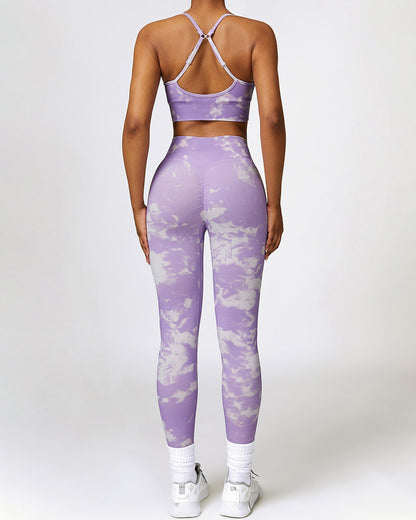 Nova Seamless Scrunch Leggings - Purple