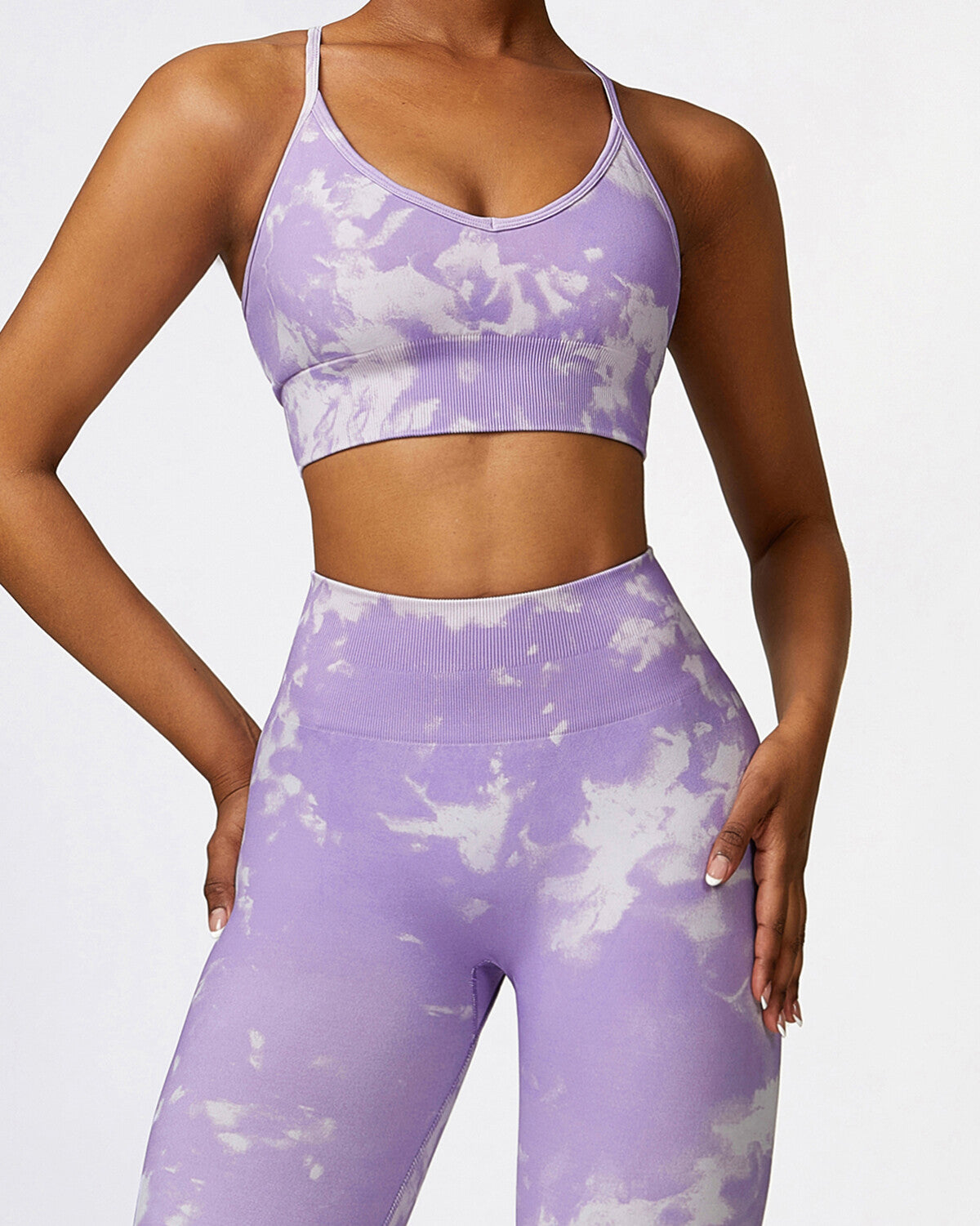 Nova Seamless Scrunch Leggings - Purple