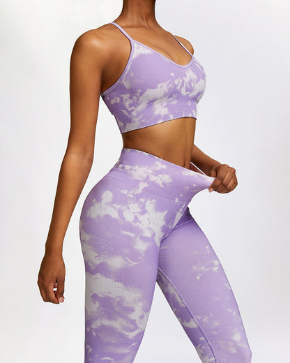 Nova Seamless Scrunch Leggings - Purple