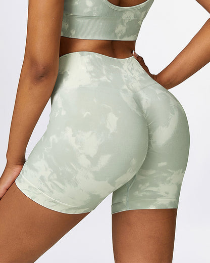 Nova Seamless Scrunch Shorts - Green