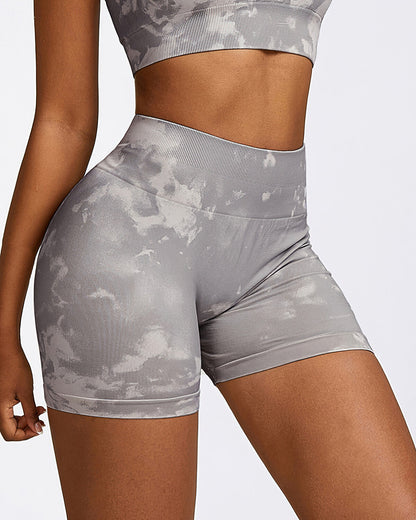 Nova Seamless Scrunch Shorts - Grey