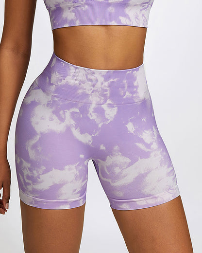 Nova Seamless Scrunch Shorts - Purple