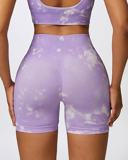 Nova Seamless Scrunch Shorts - Purple