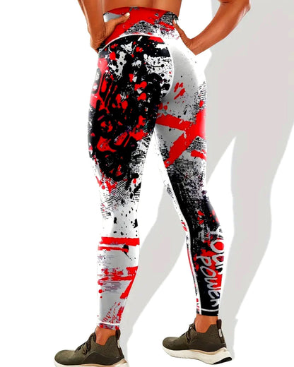 Power Up Leggings - Red