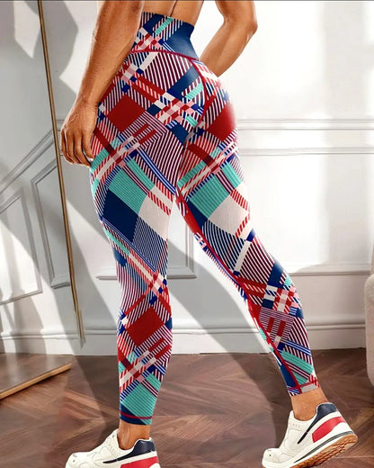 Remix Plaid Leggings - Clash