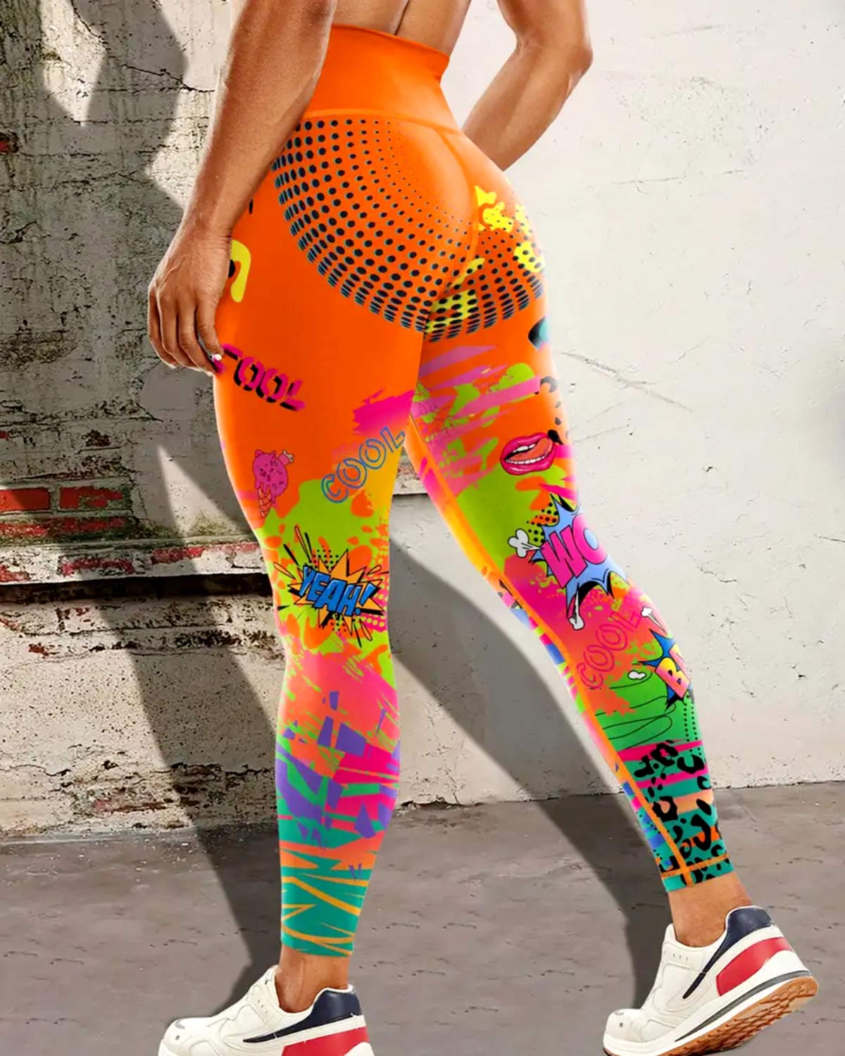 Retro Crush Leggings - Orange