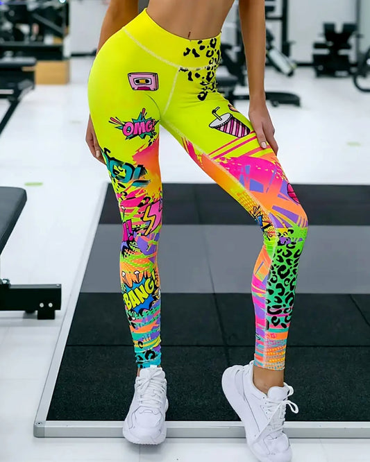 Retro Crush Leggings - Yellow