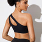 Harriet Single Strap Seamless Yoga Top - Black