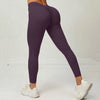 V-back Scrunch Seamless Leggings - Deep Purple