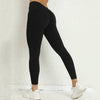 V-back Scrunch Seamless Leggings - Black