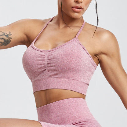 Seamless Scrunch Bra - Dusty Pink