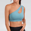 Harriet Single Strap Seamless Yoga Top - Sky Blue