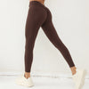 V-back Scrunch Seamless Leggings - Light Brown