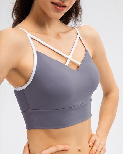 Sarah Sports Bra - Purple Grey