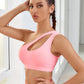 Harriet Single Strap Seamless Yoga Top - Pink