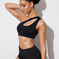 Harriet Single Strap Seamless Yoga Top - Black