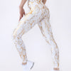 Scarlet Metallic Scrunch Leggings - Snow Gold