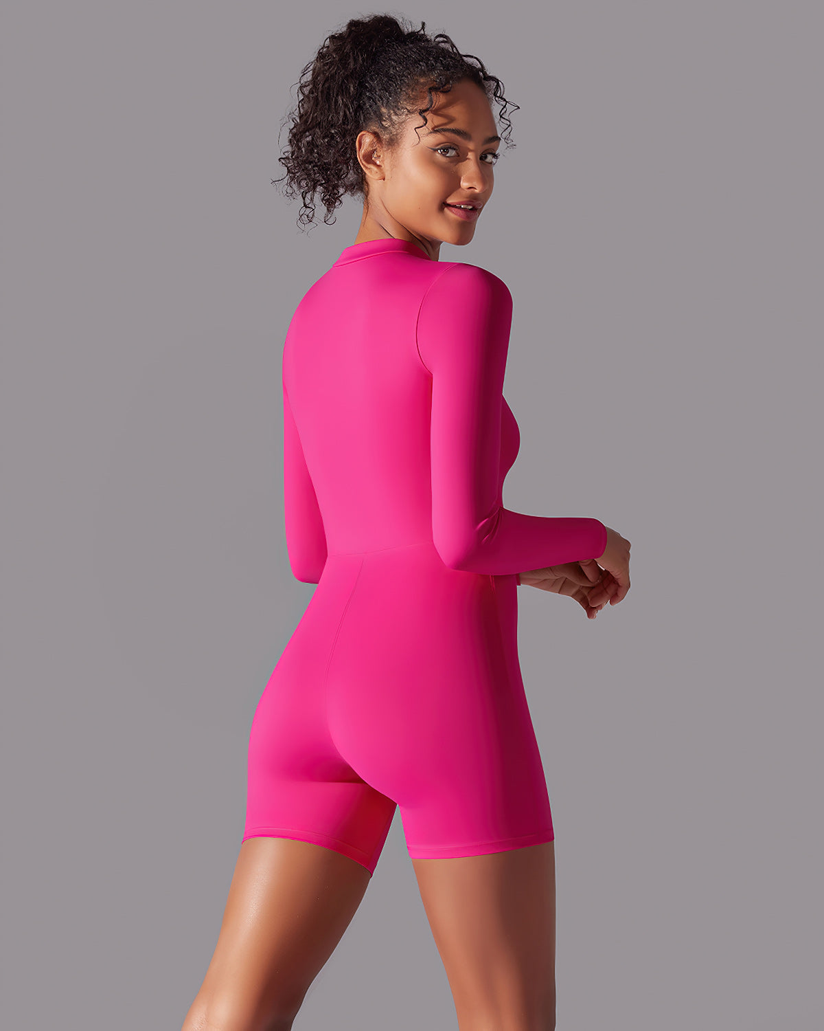 Scarlett Seamless Jumpsuit - Fuchsia