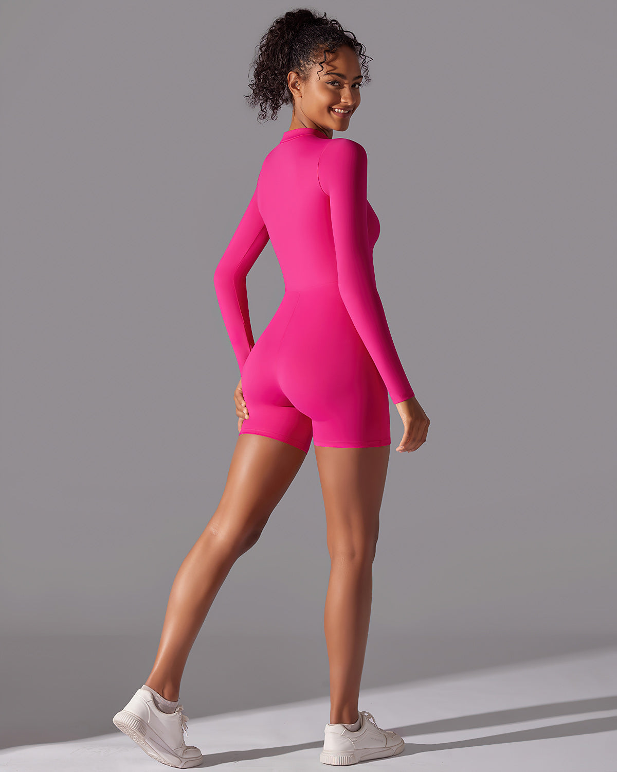 Scarlett Seamless Jumpsuit - Fuchsia