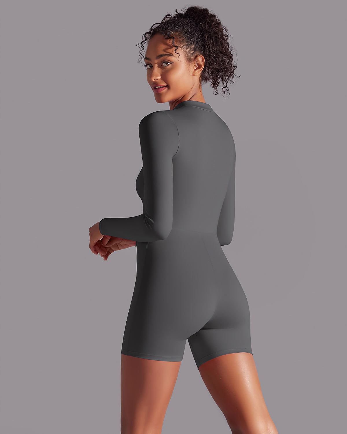 Scarlett Seamless Jumpsuit - Graphite