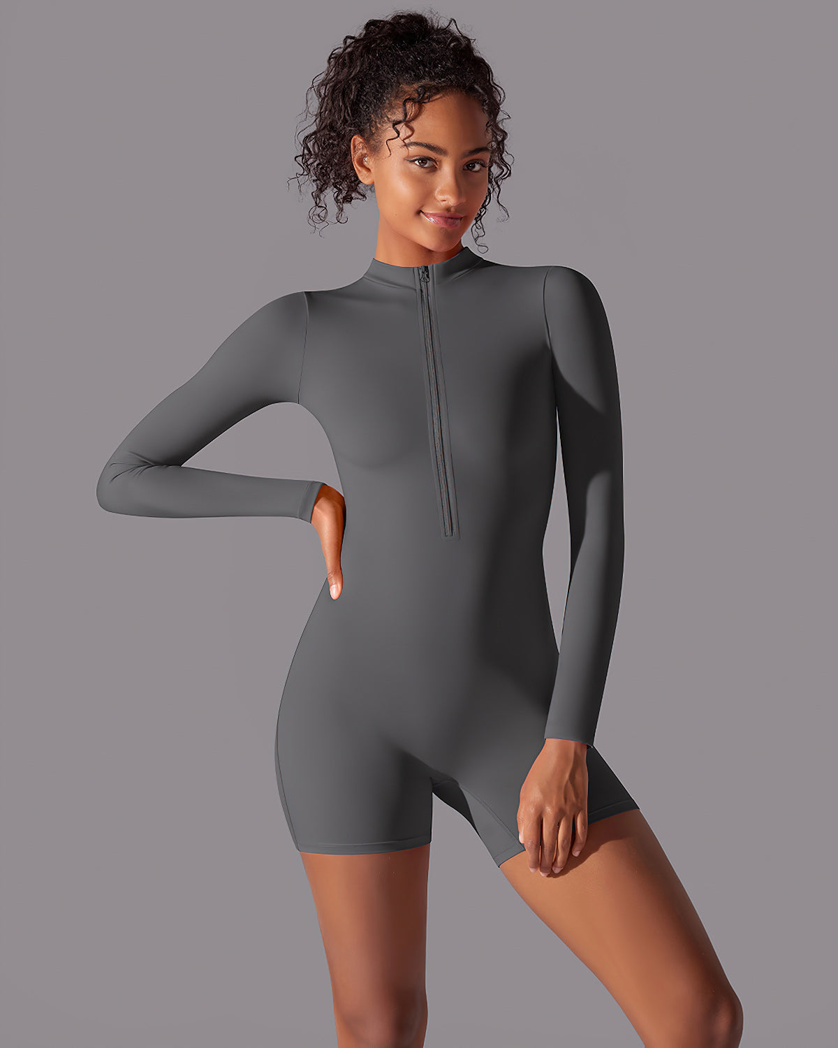 Scarlett Seamless Jumpsuit - Graphite