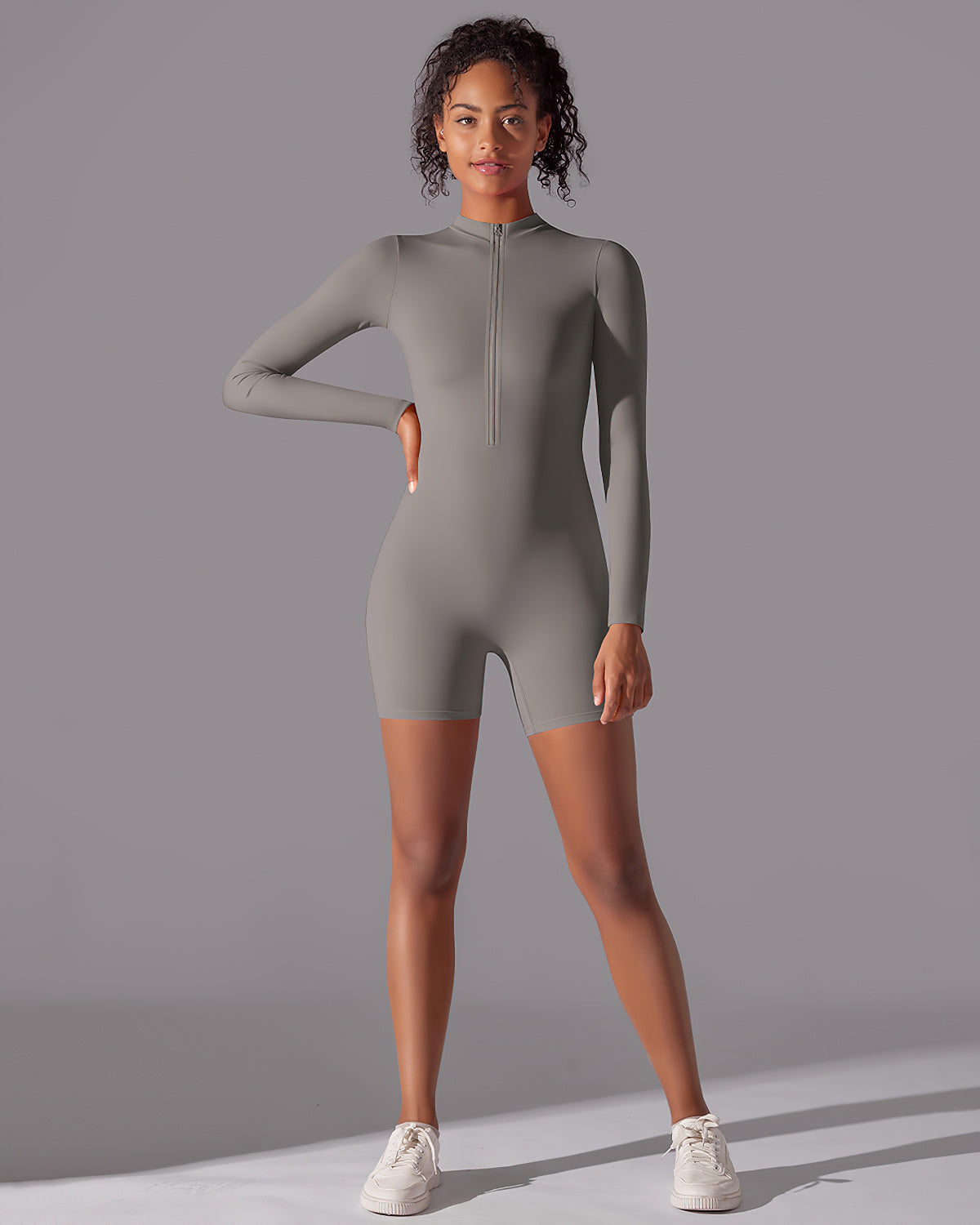 Scarlett Seamless Jumpsuit - Stone Gray