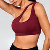 Harriet Single Strap Seamless Yoga Top - Cherry Red